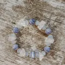 Браслет из агата, кварца и опалита