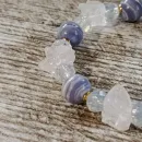 Браслет из агата, кварца и опалита