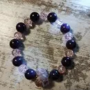 Браслет из чароита и кварцев