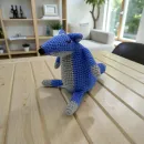 Вязаная игрушка Синий Волк