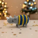 Вязаная игрушка Носорог