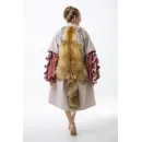 Пальто Лисья грация с отстегивающимся мехом. Размер 44-48