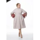 Пальто Лисья грация с отстегивающимся мехом. Размер 44-48