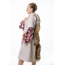 Пальто Лисья грация с отстегивающимся мехом. Размер 44-48