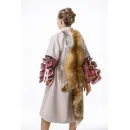 Пальто Лисья грация с отстегивающимся мехом. Размер 44-48