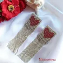 Серьги из страз "Возьми мое сердце"