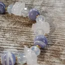 Браслет из агата с кварцем и опалитом