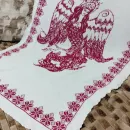 плед детский вязаный с вышивкой