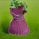 Кашпо ручной работы из ротанга