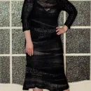 ЗВЕЗДНОЕ НЕБО винтажное черное платье