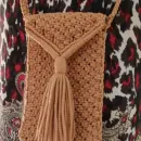 Сумочка для телефона макраме