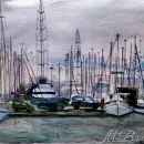 Картина "Вид на марину"