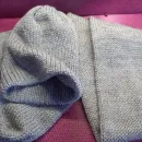 Шапка мужская с шарфом ( цвет-серый)