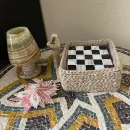 Подарочный набор подставок, декорированных мозаикой.