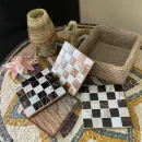 Подарочный набор подставок, декорированных мозаикой.