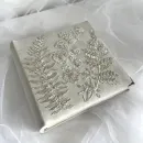 Фотоальбом свадебный жемчужный с бисером и пайетками