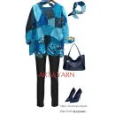 ГОЛУБАЯ ЛАЗУРЬ яркий женский джемпер