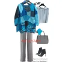 ГОЛУБАЯ ЛАЗУРЬ яркий женский джемпер