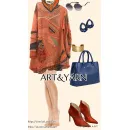 КОРАЛЛЫ СТИЛЬНОЕ ВЯЗАНОЕ АРТ-ПЛАТЬЕ КОРАЛЛЫ стильное вязаное арт-платье