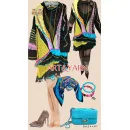 КОЛОМБИНА арт-платье ручной вязки