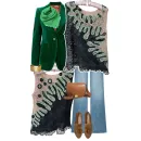 МЕКСИКА топ (жилет) ручной работы