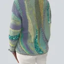 Кашемировый пуловер ручной работы "Мята"