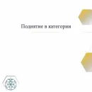 ПОДНЯТИЕ В КАТЕГОРИИ Поднятие в категории