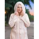 БЕЛЫЙ ШЁЛК летнее шелковое пальто (кардиган) с капюшоном