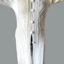 БЕЛЫЙ ШЁЛК летнее шелковое пальто (кардиган) с капюшоном