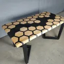 СТОЛ ИЗ МАССИВА ДУБА СОТЫ РЕКА Стол из массива дуба Соты река