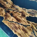 Стол река из массива дуба река