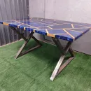 СТОЛ ИЗ МАССИВА ДУБА И ЭПОКСИДНОЙ СМОЛЫ ГЕОМЕТРИЯ Стол из массива дуба и эпоксидной смолы Геометрия