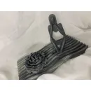 Набор поднос, статуэтка, аромакамень Мыслитель черный