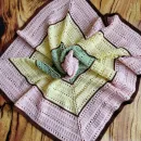 плед детский вязаный летний из хлопка