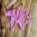 Вязаный комбинезон для новорожденного из 100% шерсти мериноса 50-56 р