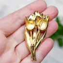 Винтажная брошь "Букет тюльпанов" MFA