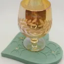 Подставка под свечу и бокал Сердце