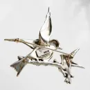 Коллекционная серебряная брошь "Ласточки" CORO PEGASUS