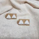 Серьги пусеты и жемчугом и биконусами Сваровски