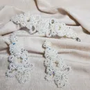 Браслет и серьги "Хрустальный звон" фриволите