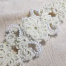 Браслет и серьги "Хрустальный звон" фриволите