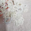 Браслет и серьги "Хрустальный звон" фриволите