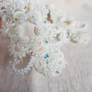 Браслет и серьги "Хрустальный звон" фриволите