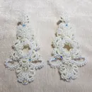 Браслет и серьги "Хрустальный звон" фриволите