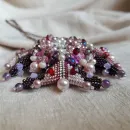 ​Брошь-орден-подвеска и Серьги "Воздушная сливка"