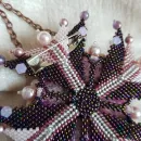 ​Брошь-орден-подвеска и Серьги "Воздушная сливка"