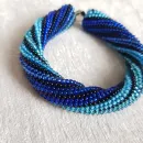 ​Браслет "Синие грани" с рельефной текстурой