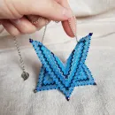 Подвеска, двойная брошь, серьги и серьги гвоздики "Вдохновение"