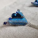 Подвеска, двойная брошь, серьги и серьги гвоздики "Вдохновение"