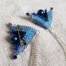 Подвеска, двойная брошь, серьги и серьги гвоздики "Вдохновение"